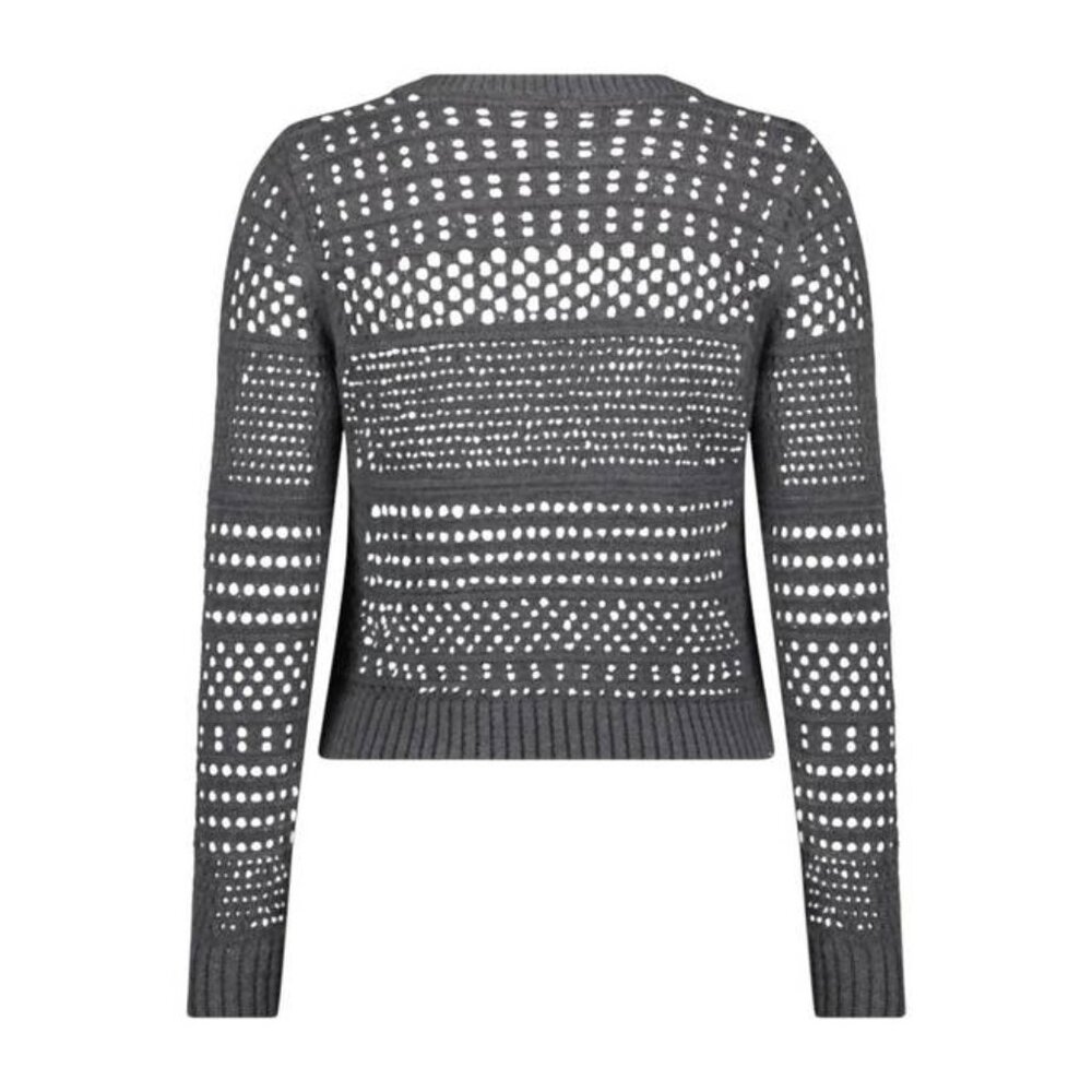 Matthew Bruch Open Weave Variegated Charcoal Swea… - image 7